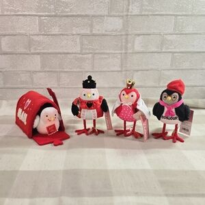 Target Spritz 2024 Valentines Day Bird Friends Set of 4 Mailbox & Birds ~ NEW